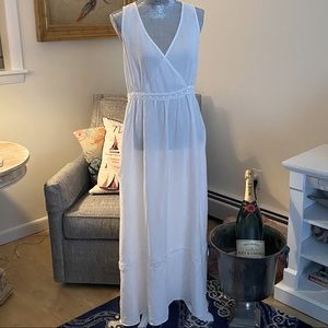White Linen Midi Dress medium